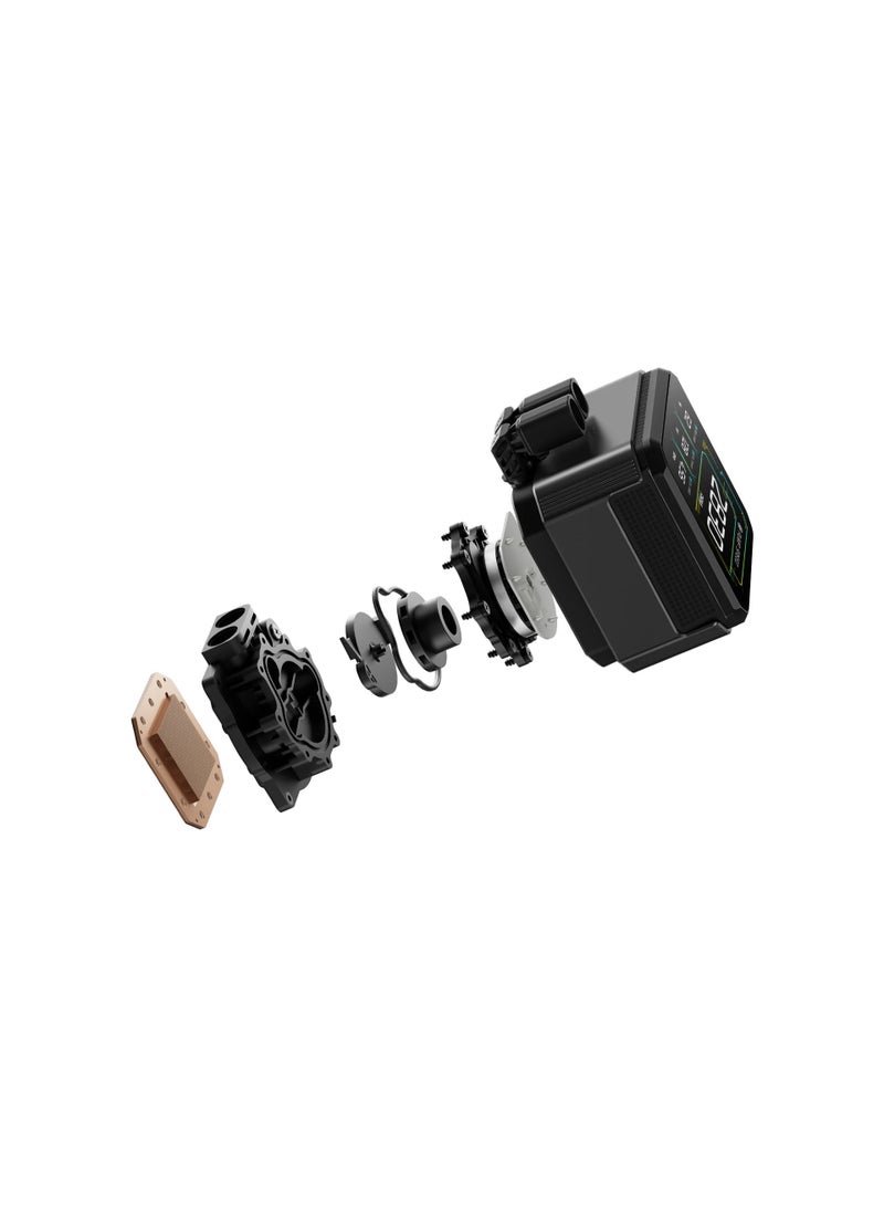 DEEPCOOL SPARTACUS 360 6th-Gen AIO Liquid CPU Cooler with 3.4" IPS LCD Display, Silent Ring 120mm Fans, AI-Tuned Cooling, Anti-Leak Tech, RGB, Intel & AMD Compatible, Black | R-SPT360-BKDSMP-G-1 - Image 4